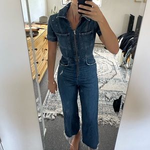 Reformation Denim Jean “Georgia” Jumpsuit size 0 (fits like 26)